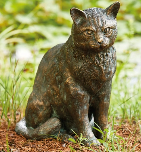 life size bronze cat statues 